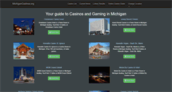 Desktop Screenshot of michigancasinos.org